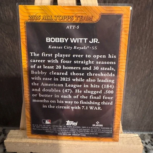 Bobby Witt Jr Topps Insert Card Lot – Titans of the Game, All Topps - Picture 2 of 6